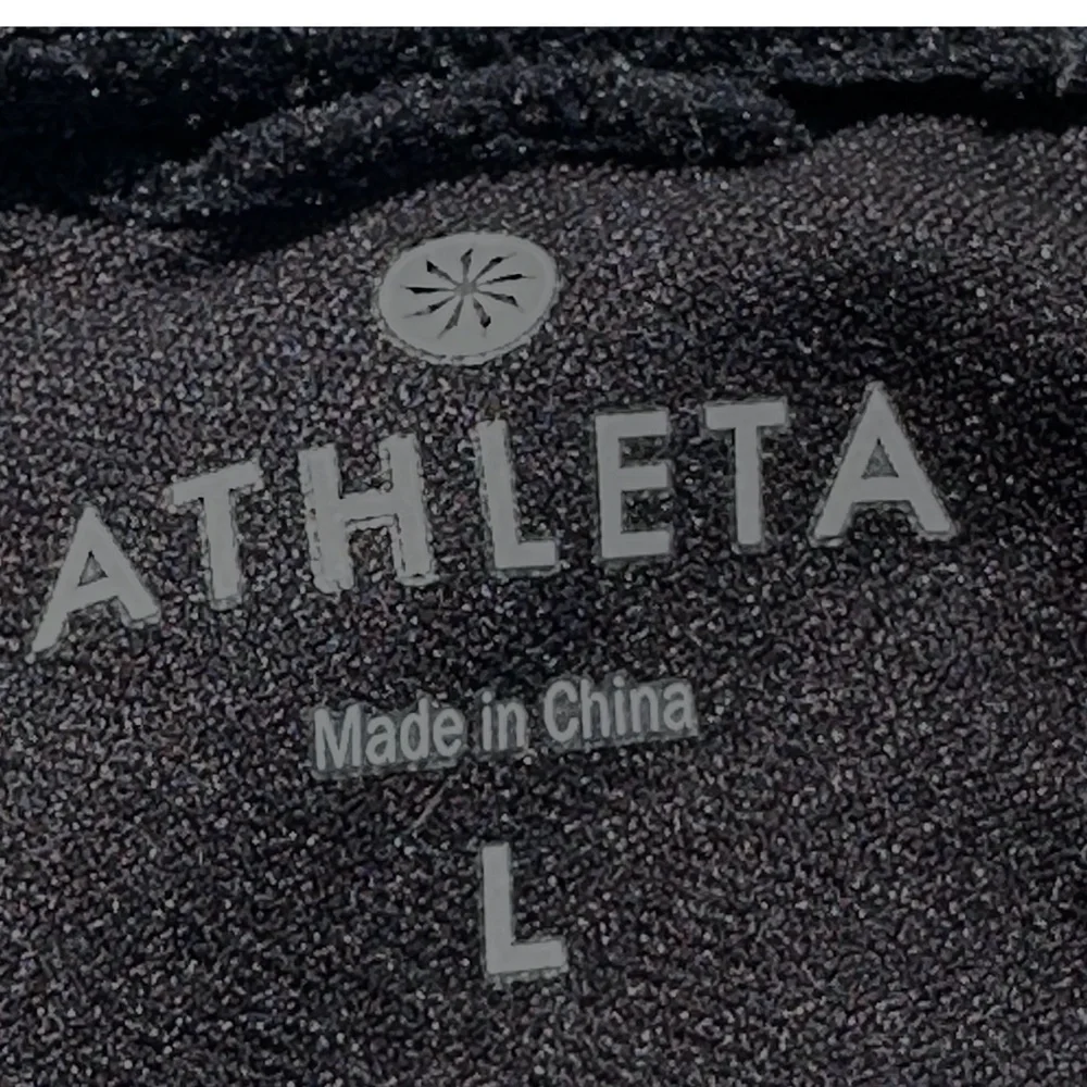 Athleta Black Skinny Strap Criss Cross One Piece Swimsuit L